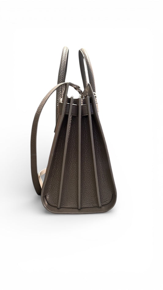 Sac de Jour Saint laurent en cuir grainé greige