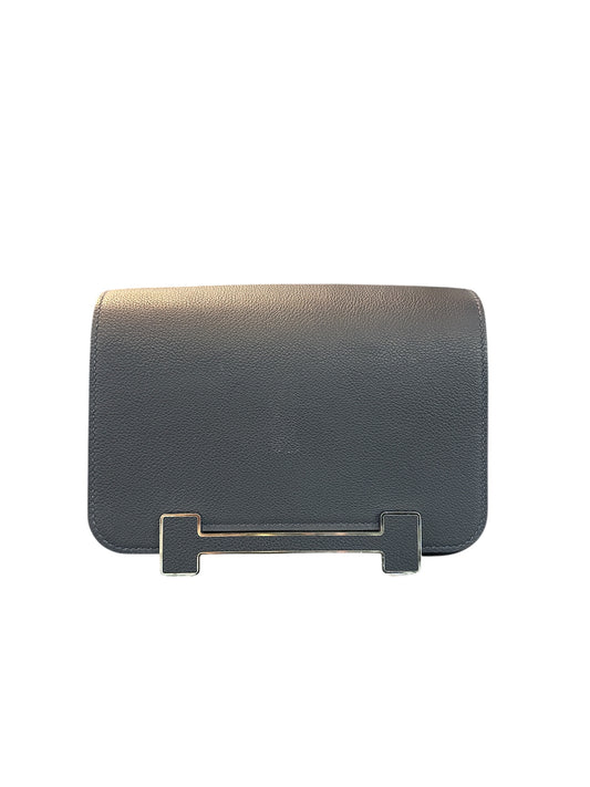 Hermès Geta – Cuir togo - Midnight – Palladium
